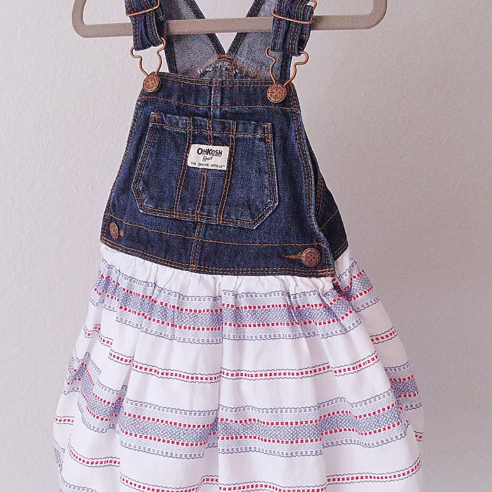 Oshkosh B'gosh Denim Dress Overalls with Skirt -2T
